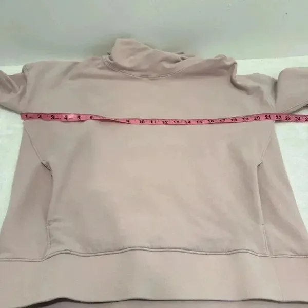 Lululemon Go Forward Blush Pink Pullover‎ Turtleneck Sweatshirt Size 8 - Image 9