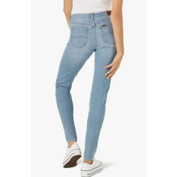 Lee Women's Slim Fit Skinny Leg Jean Women's 14 Light Blue Wash Midrise - Image 2