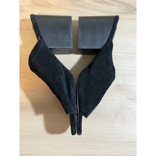 Steve Madden Deco Mules Black 8 Women Block Heel Suede Open Toe DECO01S1 - Image 5