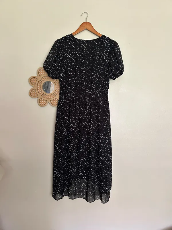 Black and white polka dot midi dress Size M - Image 5