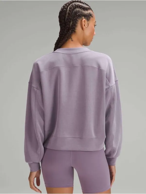 Lululemon Softstreme Perfectly Oversized Cropped Crew Size 4 - Image 2