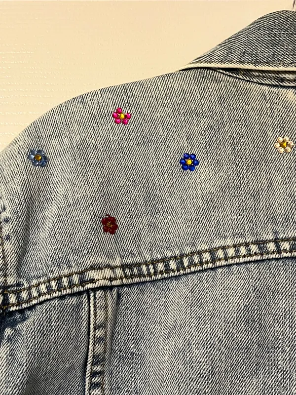 GAP Custom Denim Jacket Bedazzled - Image 6