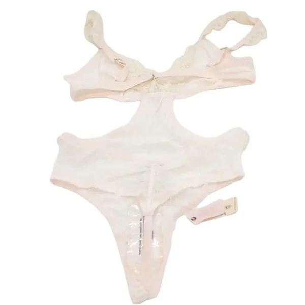 FREE PEOPLE x HAH Mesh Bodysuit Sz M Sheer Cut Out Feminine Party Coquette NWT - Image 4