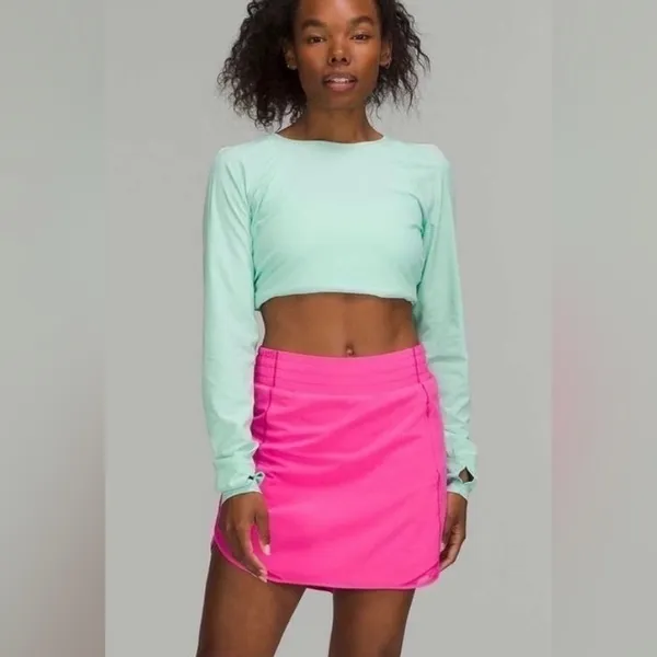 NWT Lululemon Hotty Hot HR Sonic Pink Skirt Size 12 Shorts Underneath - Image 8