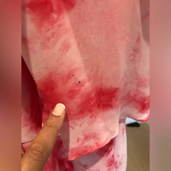Luxxel Pink Tie Dye Tiered Halter Maxi Dress Size L - Image 6