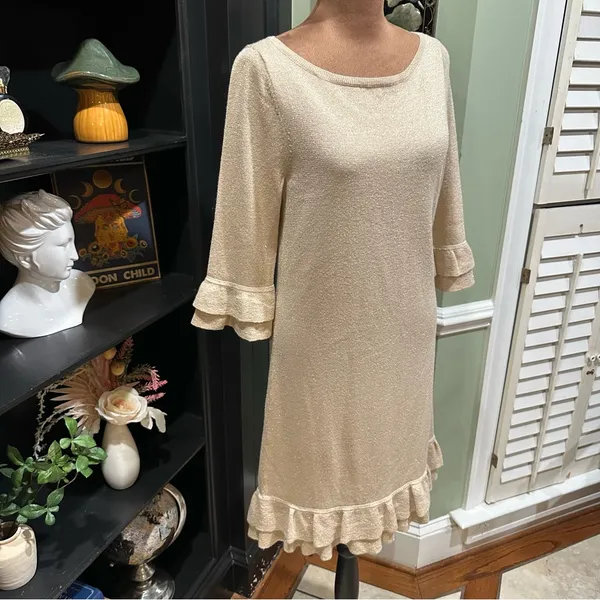Lilly Pulitzer Helena Metallic Sweater Dress Size Small - Image 5
