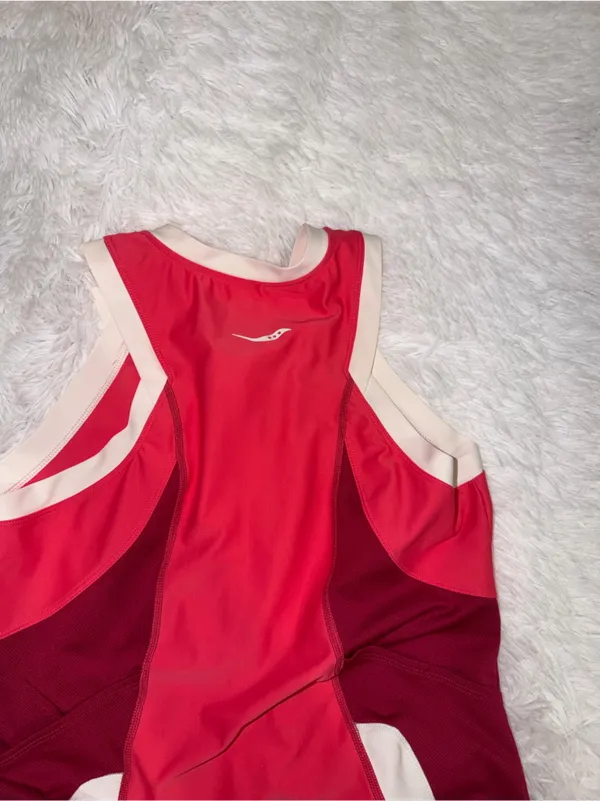 Saucony Women's Triathlon Suit Two-Tone Front-Zip One-Piece Swimsuit size XL - Image 8