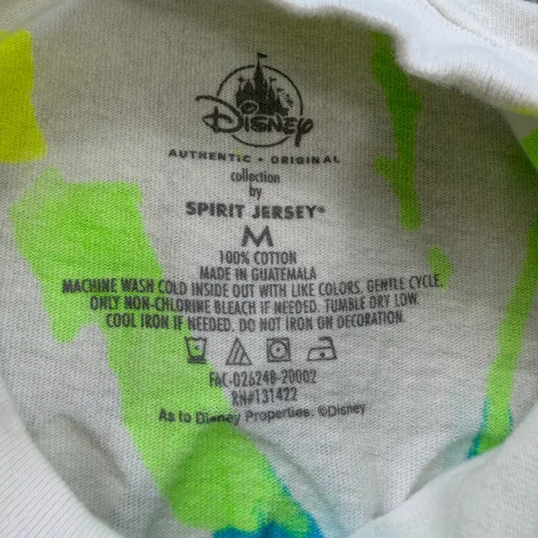 Disney Parks Spirit Jersey Disneyland Resort Neon Rainbow Tie Dye Size M - Image 6