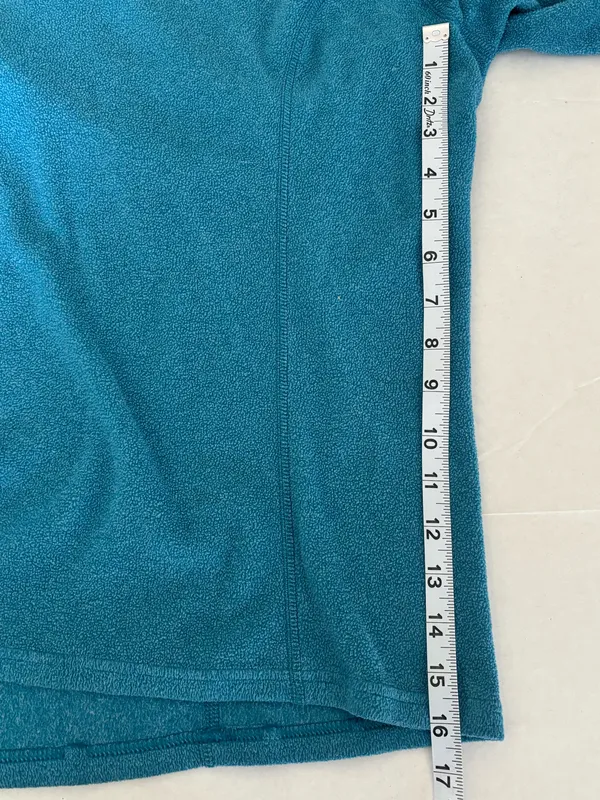 The North Face Teal Quarter Zip Fleece Pullover Women’s XL Cozy Outdoor Jacket - Image 6
