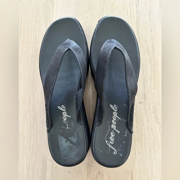 Free People Haven thong flip flop flatform platform YTK 90s 2000s black 39 - Image 7