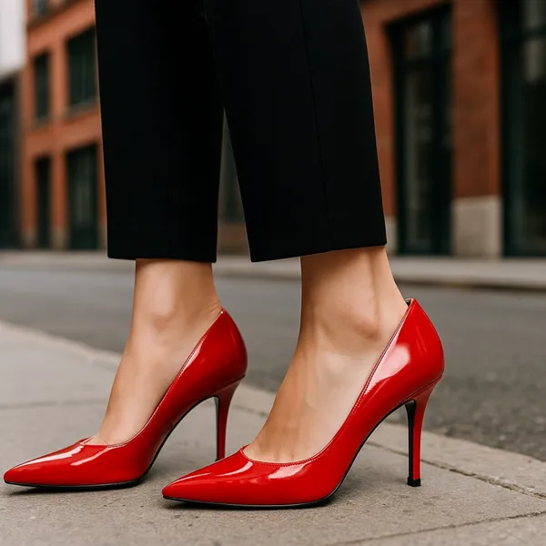 Stuart Weitzman luxury beautiful candy apple red heels! - Image 2