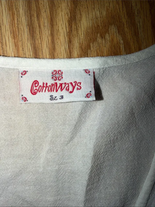 Cottonways White Textured Scoop Neck Tunic Size 3X - Image 2