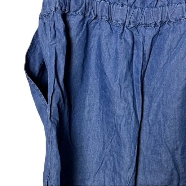Love Tree Short Sleeve Elastic Waist Shorts Style Denim Romper Sz L New With Tag - Image 10