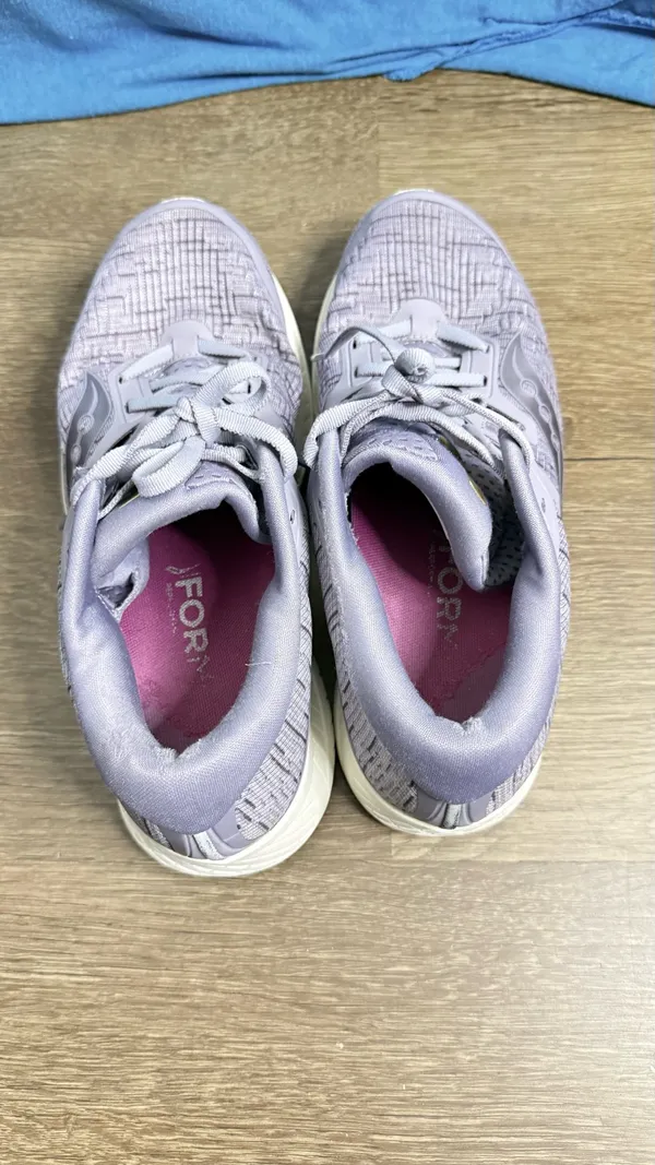 Saucony Womens Ride ISO Purple Gray Running Shoes Sneakers Size 9 - Image 5