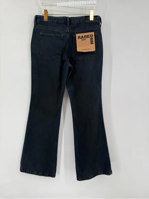 RARE DNM EDIT Dark Blue Low Rise Bootcut‎ Jeans size 27 NWT - Image 4