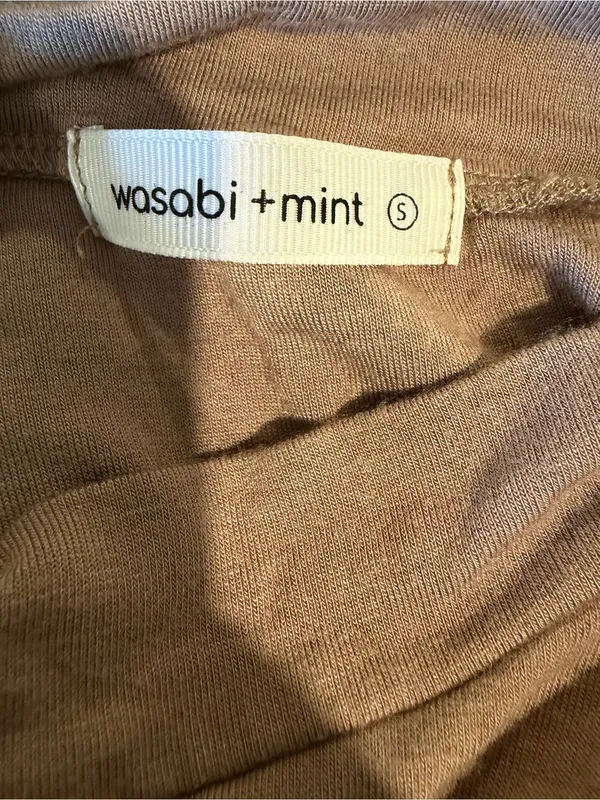 Wasabi & Mint Brown Mock Neck Sleeveless Tank Top Size S - Image 2