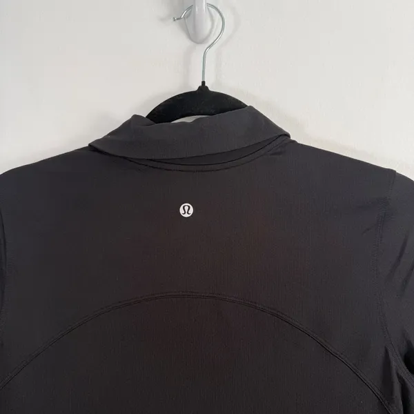 Lululemon Quick Drying Short Sleeve Polo Shirt Black Active Golf Tennis Womens 8 - Image 5