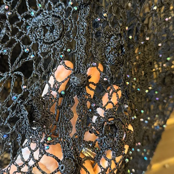 NEW Black crochet blouse Size M - Image 2