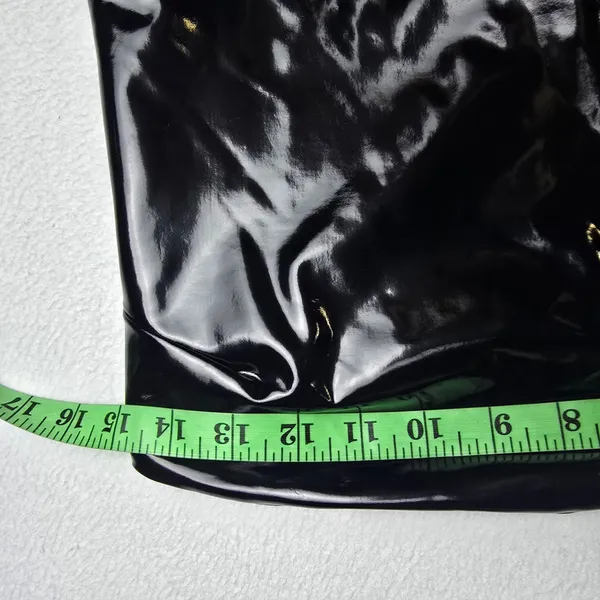 Naked Wardrobe NWT Womens Black Vinyl Tube Top‎ Strapless Zip Back NW-T3406-VL M - Image 9