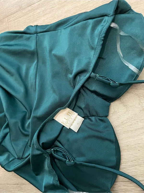 Sleeveless Teal Maxi Skirt Dress with Side Slit - Image 3