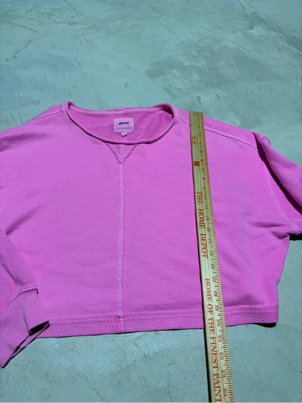 Aerie Cropped Pink Women's Sweatshirt xl - Image 7