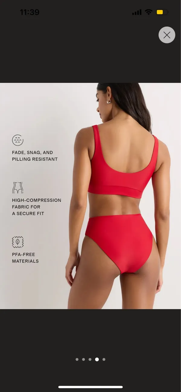 New Quince Italian High-Rise Bikini Bottom Size XS - Image 5