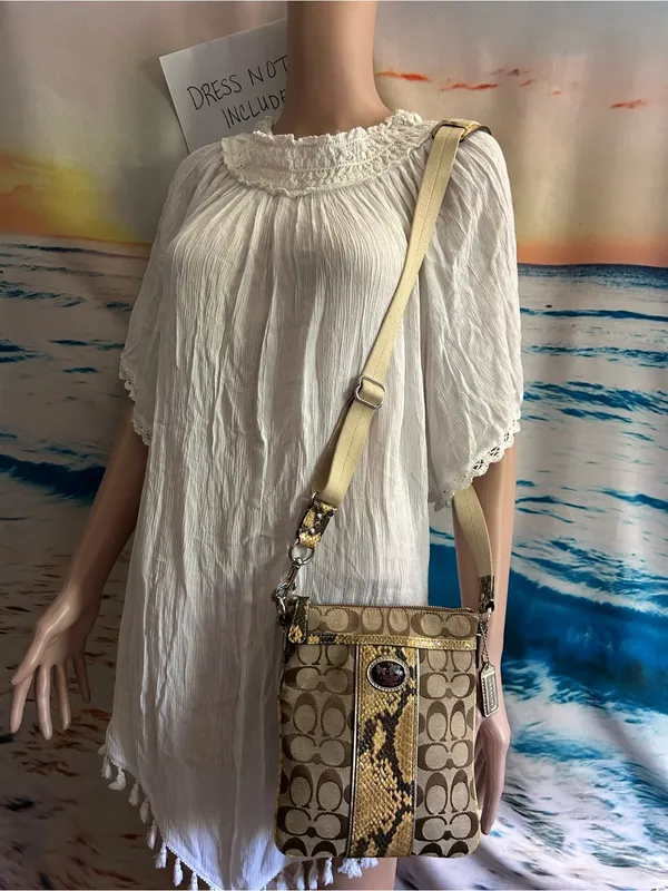 Coach Women’s Sutton Signature Python Swingpack Crossbody Bag - Image 3