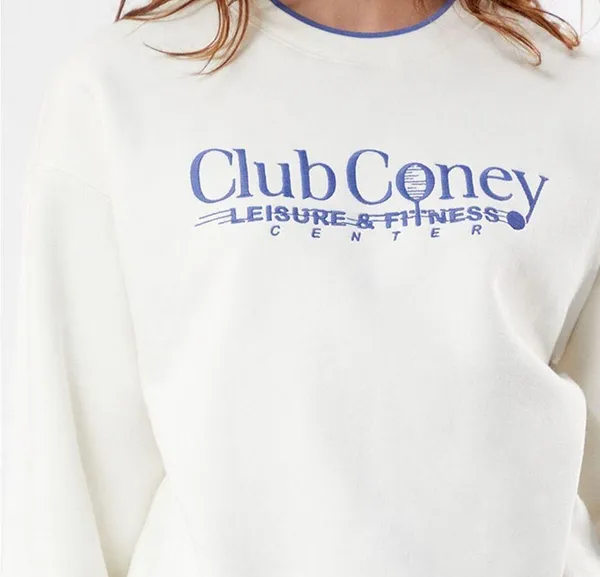 PacSun Coney Island Picnic Club Coney Leisure & Fitness Crew Neck Sweatshirt - Image 2