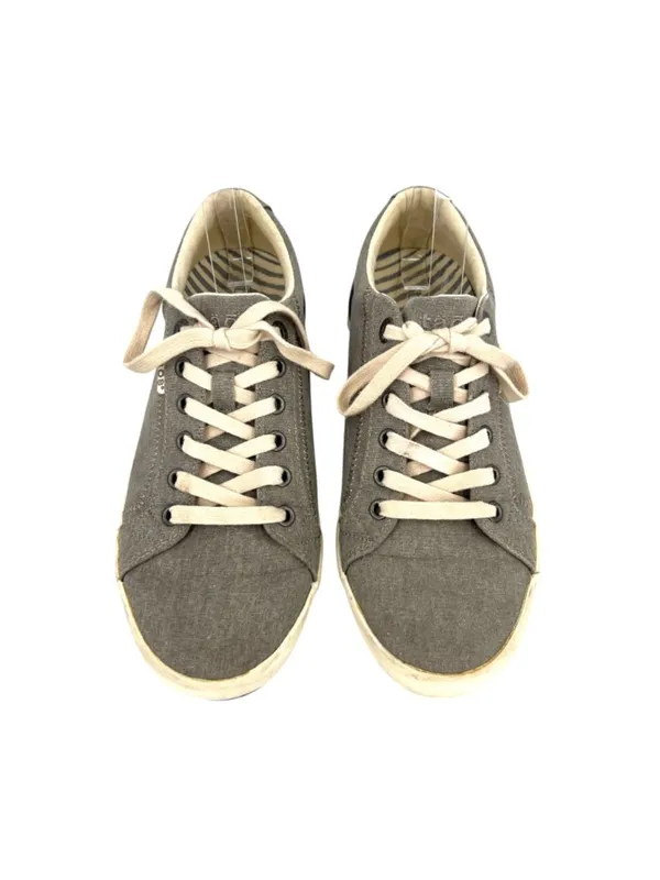 Taos Star Womens Canvas Lace-Up Sneakers Size 8.5 Gray Casual Comfortable Shoes - Image 3