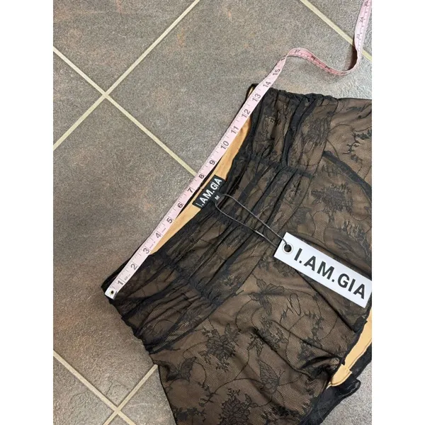 I.AM.GIA Yvette Butterfly Lace Micro Mini Skirt Black Medium NEW Y2K Festival - Image 8