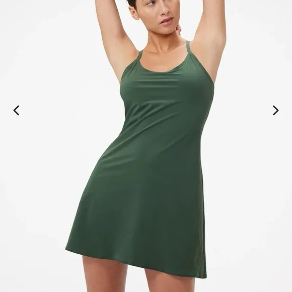 Outdoor Voices Exercise Dress Women’s Small Evergreen Built in Shorts Athleisure - Image 3