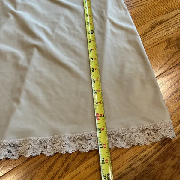 Spanx Women's L Beige Knee Length‎ Lace Trim Shape Wear Slip Dress Large - Image 6