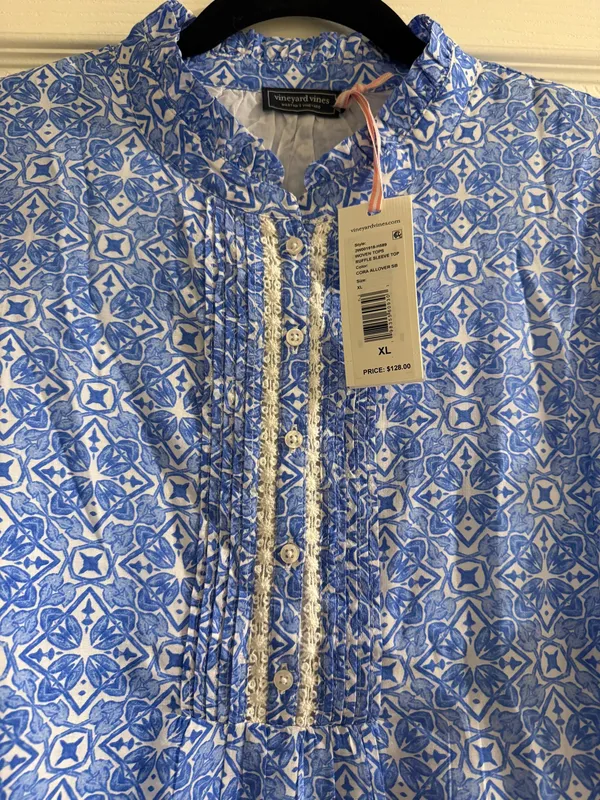 Vineyard Vines Ruffle Sleeve Top - Image 2