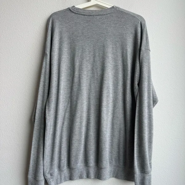 Alo Yoga Soho Oversized Crewneck Pullover Sweatshirt Women's Size Small Gray - Image 6
