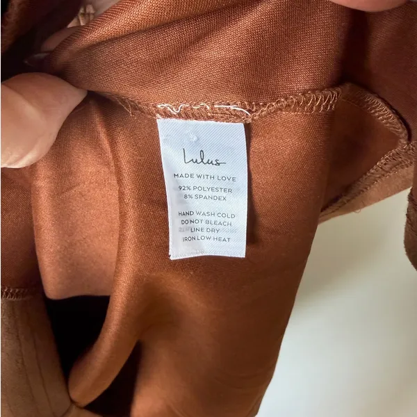 Lulus Always Endearing Brown Suede Mini Dress Stretch with Pockets Women's Small - Image 7