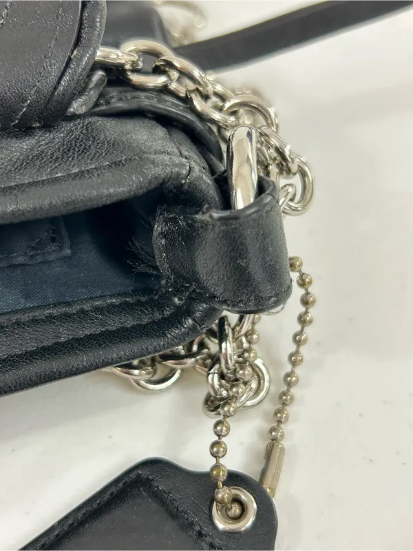 Coach Chelsea Convertible Crossbody Shoulder Bag Turnlock Flap Black F17825 - Image 12