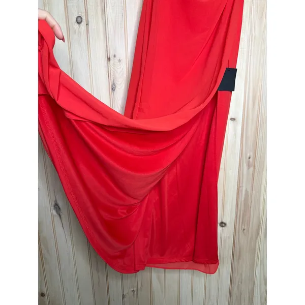 NWOT Lulus Rawya Red Orange Strapless Maxi Dress Holiday Party NYE Formal Size M - Image 4
