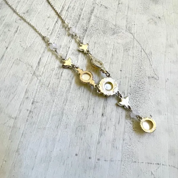 Vintage Avon silver tone yellow butterfly necklace - Image 7