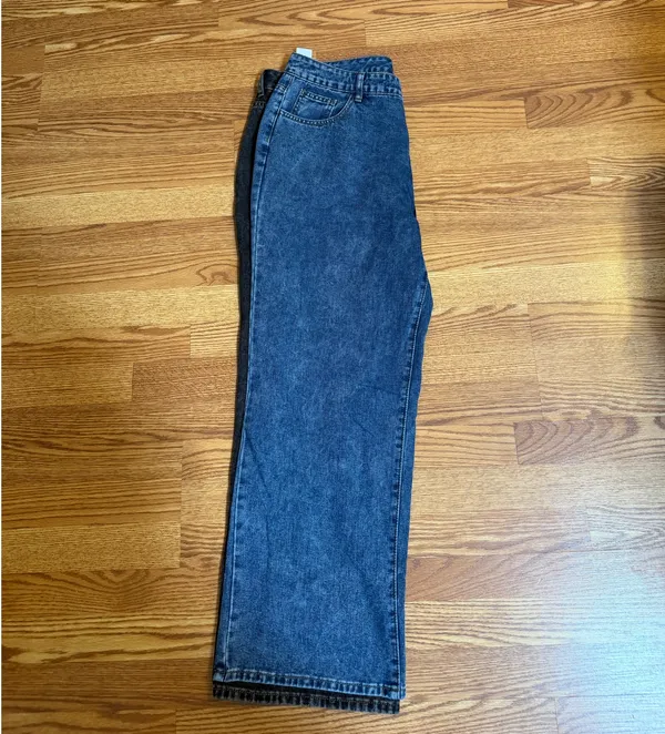 Color Block Jeans Wide-Leg - Image 4