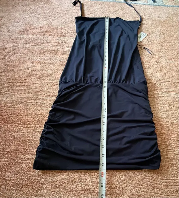Trixxi Los Angeles Navy Blue Halter Bodycon Mini Dress Size S NWT - Image 3