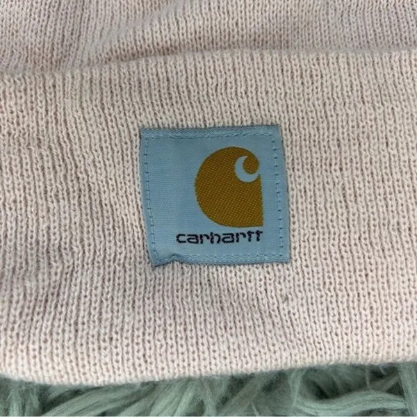Carhartt Pink knit patch logo beanie one size - Image 3