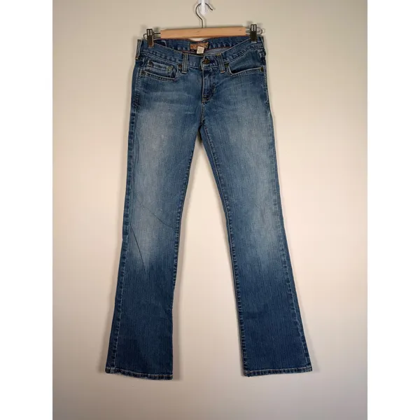 Abercrombie & Fitch Vintage 5 Pocket Bootcut Jeans Medium Wash Blue 2R Low Rise - Image 2