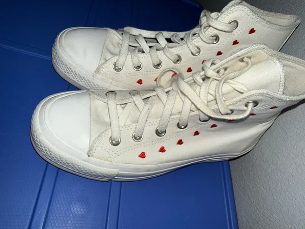 Converse White High-top Valentines limited Edition - Image 4