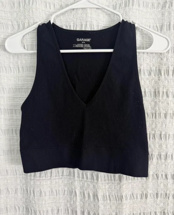 Garage Tank Top Cropped Black - Image 2