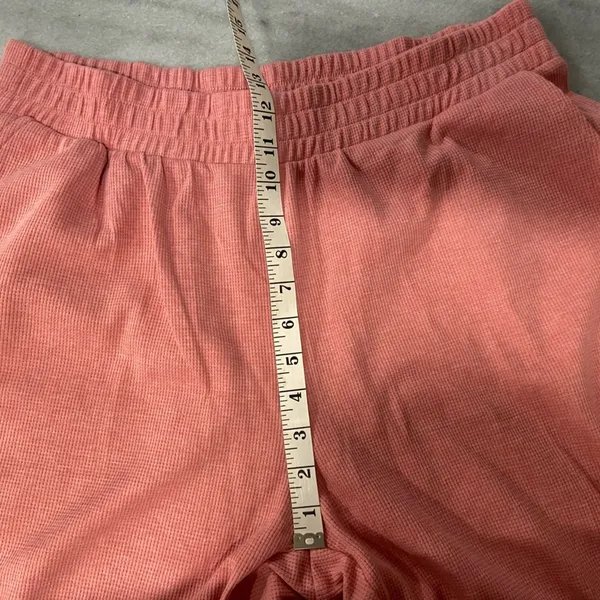 NWOT Old Navy Size L Pink Waffle Knit Elastic Waist Joggers Soft Lounge Pants - Image 7