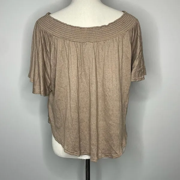 O'Neill- Tan/Grey Off the Shoulder Top - Image 3