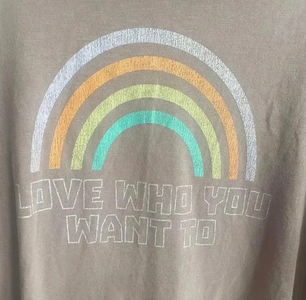 Aerie 🆕NWOT Distressed Vintage Rainbow Print Oversize Tee L🆕 - Image 6