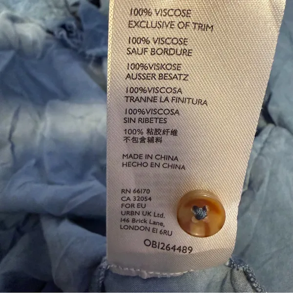 Anthropologie Pilcro Kimberly Maxi Dress Small Blue Chambray Button Front - Image 9