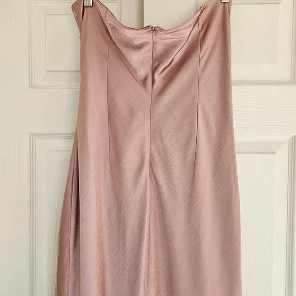 MORE TO COME | NWT Emma Strapless Maxi Dress‎ in Blush Satin XL - Image 9