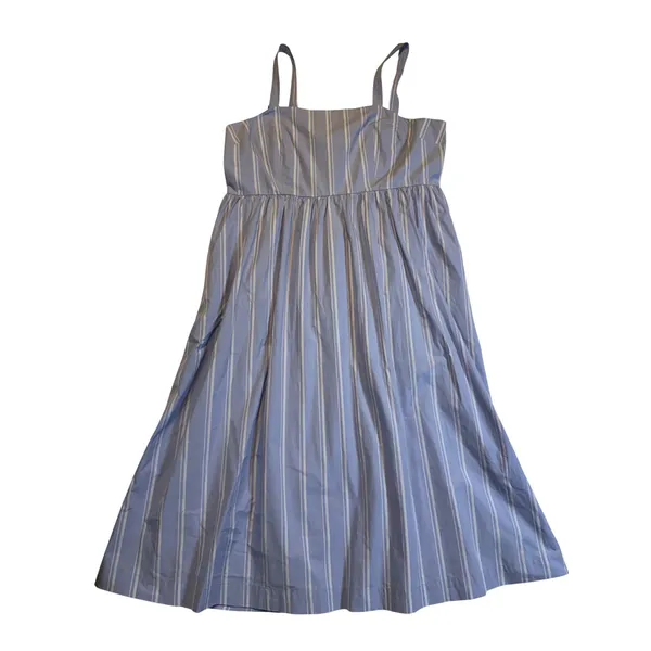 A New Day Plus Size Blue White Stripe Smocked Midi Sundress XXL - Image 2